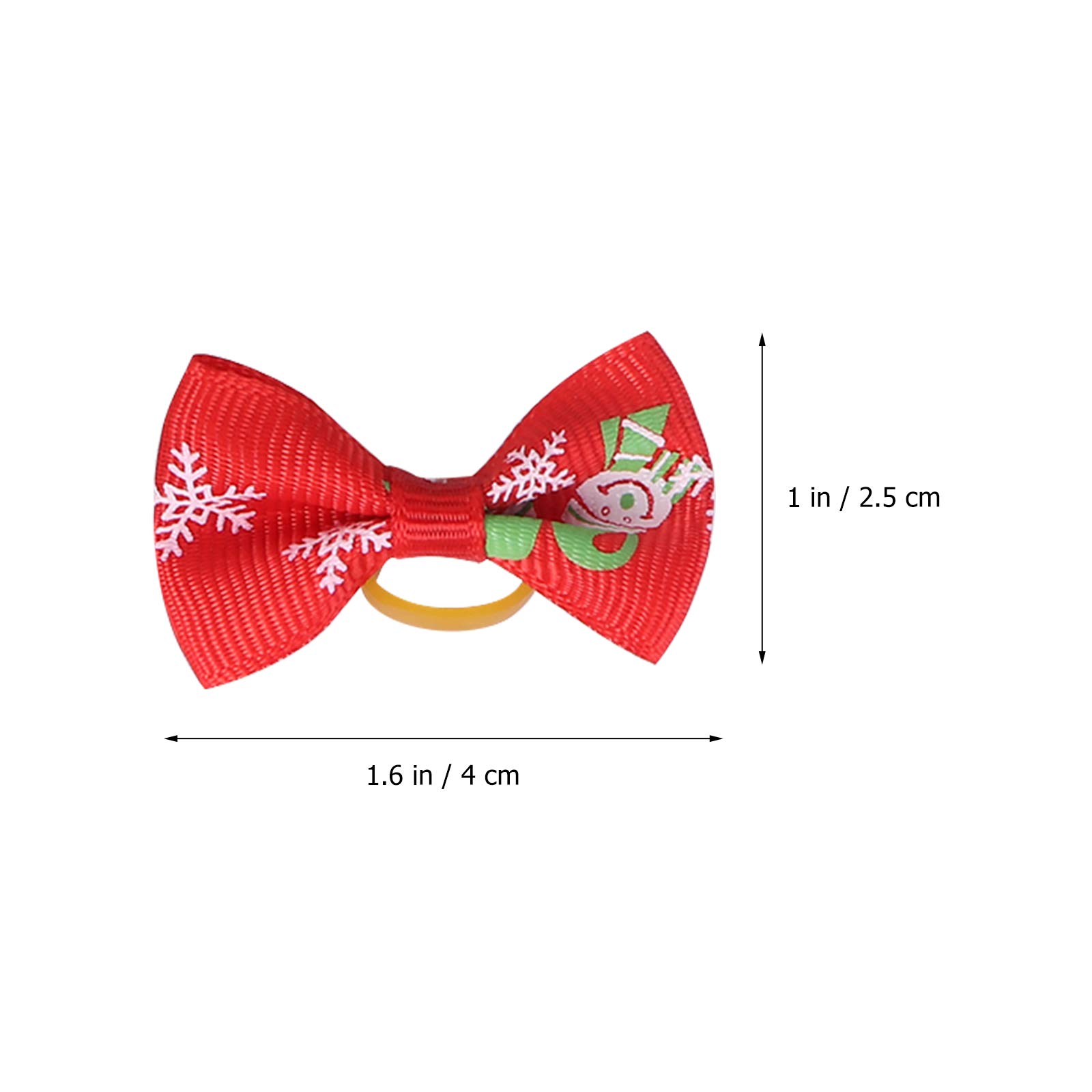 50 Pcs Dog Bows with Clips - Christmas Puppy Hair Accessories for Grooming & Xmas Photos