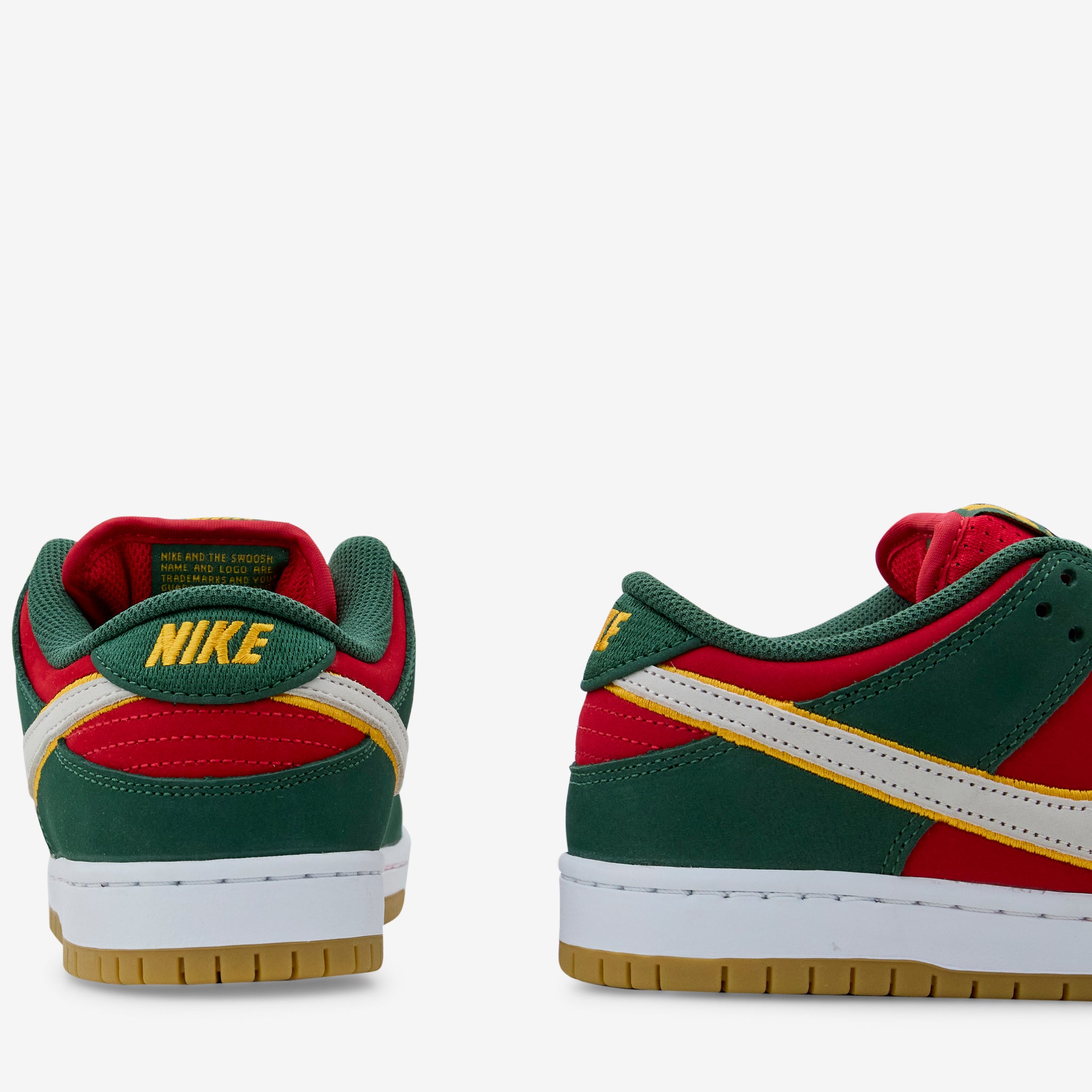 Nike Dunk Low Pro Premium Sneakers - White/University Gold/Fire Red Colorway | Retro Basketball Shoes for Men & Women | Perfect for Casual Wear, Street Style & Sneaker Collectors