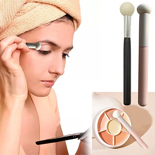 OLYY Soft Mushroom Head Sponge Brush - Wet & Dry Dual Use for Flawless Makeup (2 Pcs, Pink) - Perfect for Acne-Prone Skin & Concealer Application