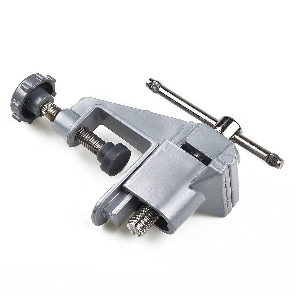 Mini Table Bench Vise - 360° Swivel Work Clamp for Jewelry Making, DIY Crafts & Repair | Portable Hobby Tool for Woodworking, Metalworking & Small Projects