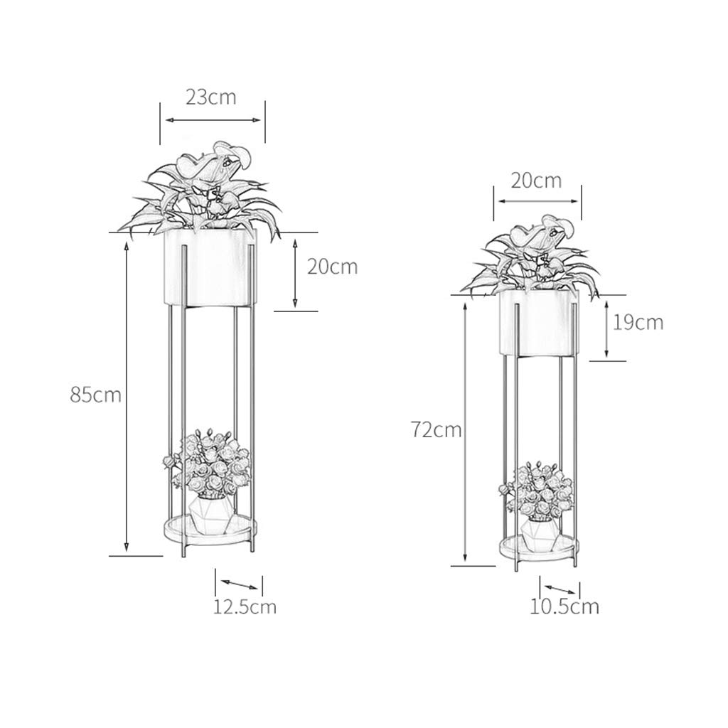 Creative Iron Art Flower Stand - 80CM Blue Indoor Floor Plant Holder for Living Room, Balcony, Garden | Perfect for Green Radish, Potted Plants & Home Decor