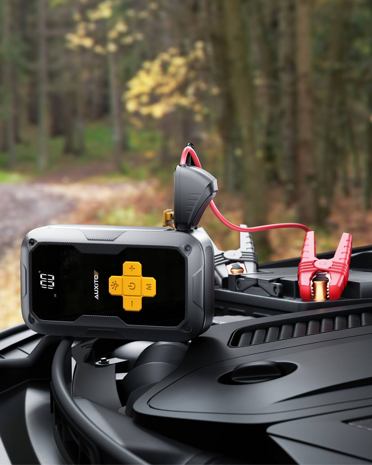 AUXITO 3500A Portable Car Jump Starter with 150 PSI Air Compressor - 12V Battery Booster for Gas & 8L Diesel Engines | Emergency Roadside Assistance, Tire Inflation, Camping & RV Use