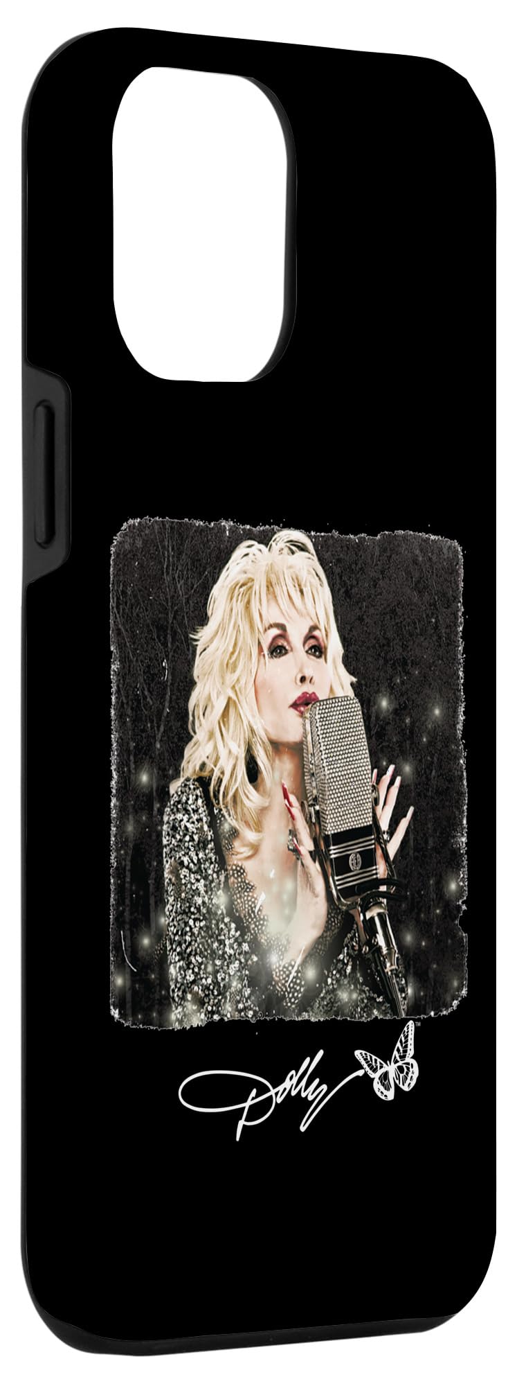 iPhone 12 Pro Max Phone Case with Dolly Parton Microphone Design - Perfect for Concerts, Music Lovers & Country Fans