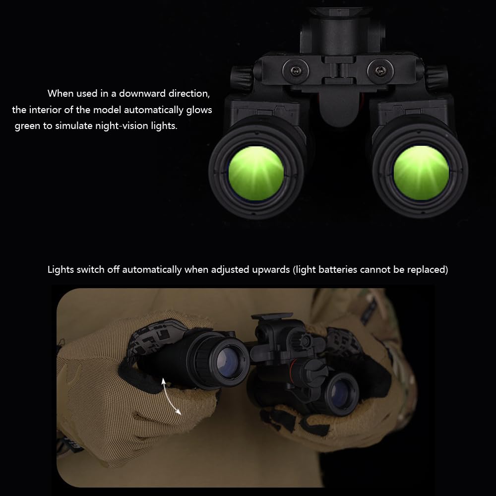 Tactical GPNVG-18 Dummy Night Vision Goggles - Realistic Helmet Mount NVG Model for Military Cosplay, Airsoft & Tactical Display | Perfect for Halloween Costumes, Airsoft Battles & Military Simulation