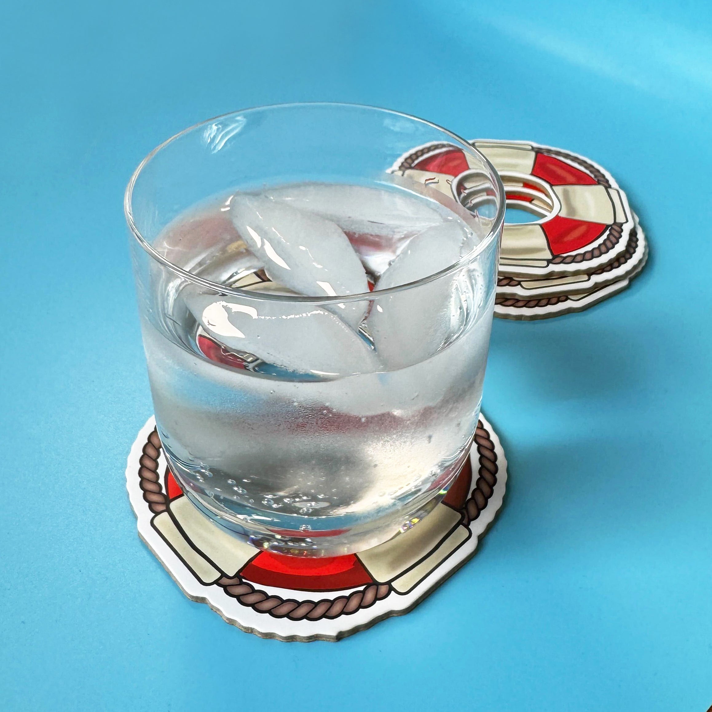 Lifesaver Coasters - 6 Pack Absorbent Drink Coasters for Coffee, Wine & Beer - Prevent Water Rings & Protect Tables - Perfect for Home, Office & Bar Use