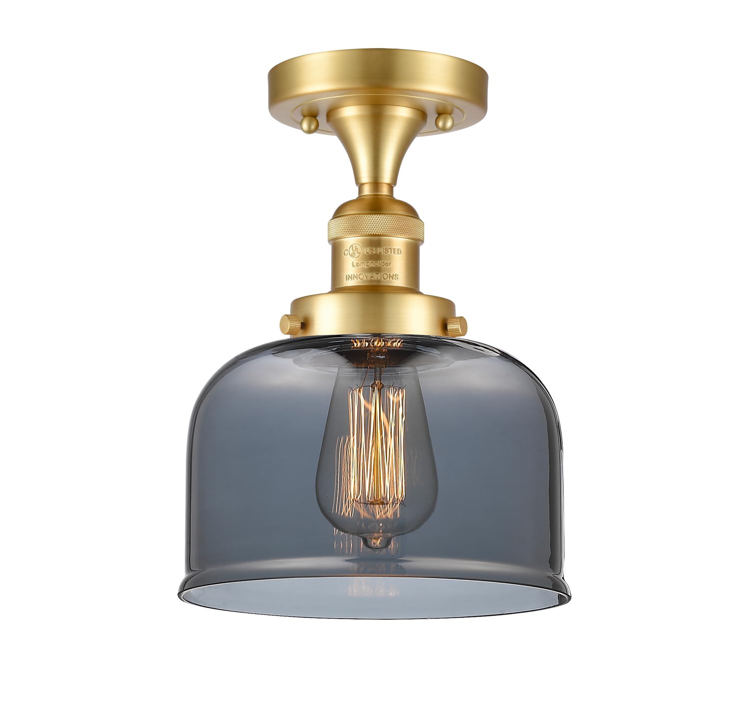 517-1CH-SG-G73-LED Bare Bulb 1 Light Cord Set in Satin Gold - Vintage Edison Style Lighting for Home Decor, Restaurants, and Retail Display