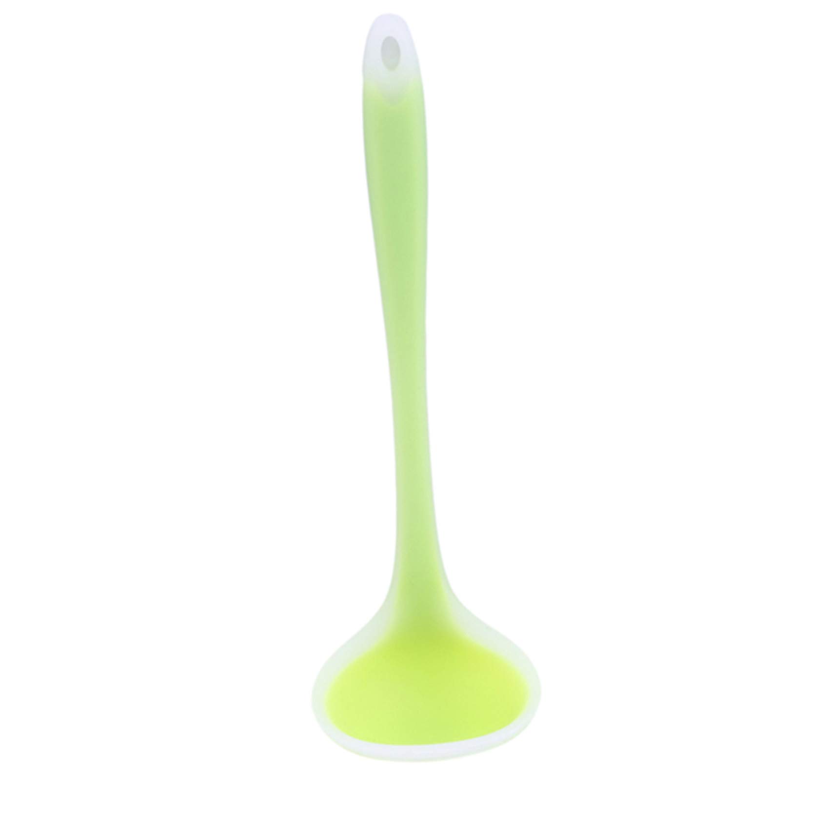 NIKOLay Long Handle Silicone Ladles - Heat Resistant Kitchen Spoons for Cooking, Serving Soup, Pasta & Sauces | BPA-Free, Non-Slip Grip, Dishwasher Safe | Perfect for Home Kitchen, Restaurants & Outdoor BBQ (Green)