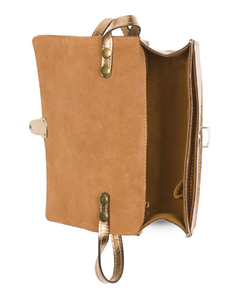 Patricia Nash Locri Vintage Metallic Leather Crossbody Purse for Women - Antique Bronze Handbag for Everyday Use, Travel & Date Night