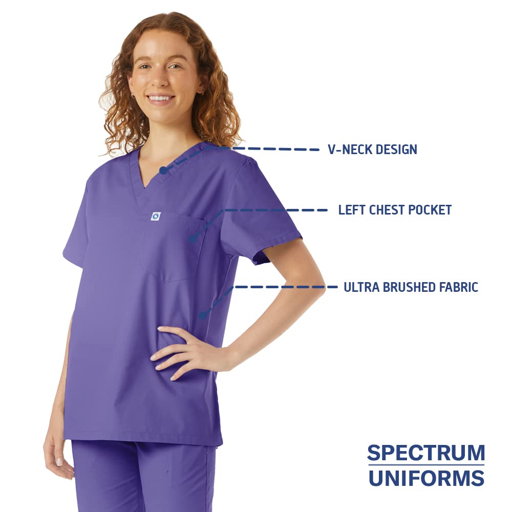 Unisex V-Neck Scrub Top for Doctors & Nurses - Comfortable Medical Workwear for Hospital, Lab & Yoga | Ideal for Healthcare Professionals & Clinical Settings