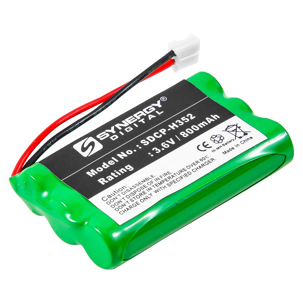 Synergy Digital Cordless Phone Batteries - 2 Pack Ni-MH 3.6V 800mAh Replacement Battery for RCA 28001EE1 Cordless Phones | Ultra High Capacity | Perfect for Home & Office Communication