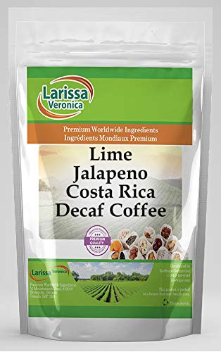 Premium Lime Jalapeno Costa Rica Decaf Coffee Beans - Gourmet Naturally Flavored Whole Bean Coffee, 16 oz (2 Pack) - Perfect for Home Brewing, Gifts & Coffee Lovers