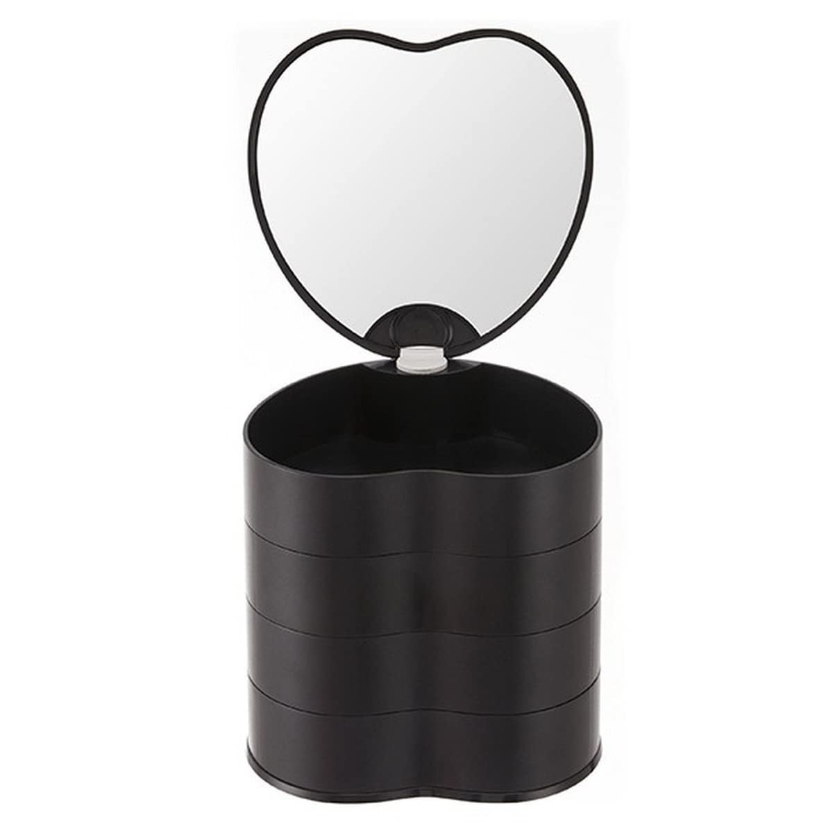 Rotating Jewelry Box with Mirror - 4-Layer Travel Organizer for Girls, Perfect Gift & Storage for Travel