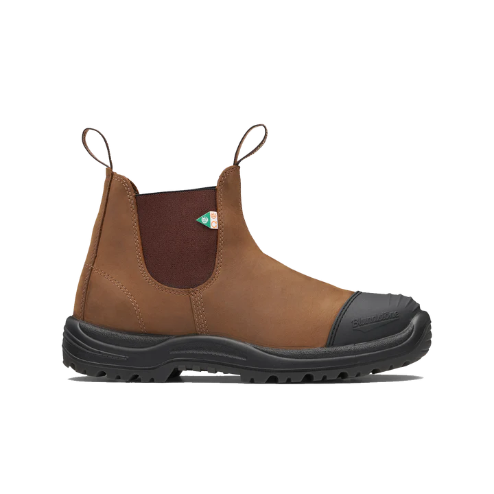 Blundstone 169 Work & Safety Boots with Rubber Toe Cap in Saddle Brown - Durable & Comfortable for Construction, Warehouse & Outdoor Work