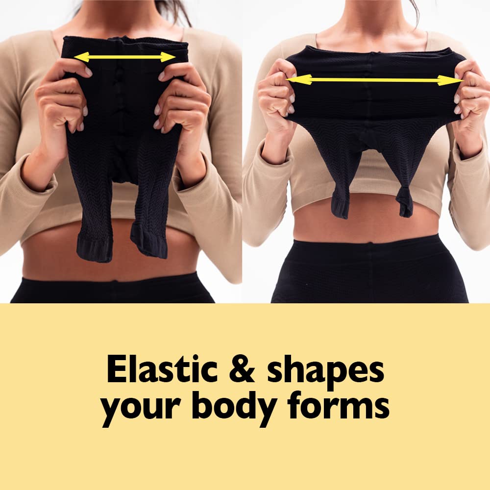 Solidea SilverWave Micro Massage High-Waist Shapewear Shorts - XL Black - Firm Control & Slimming for Women | Perfect for Postpartum Recovery, Workout & Everyday Wear