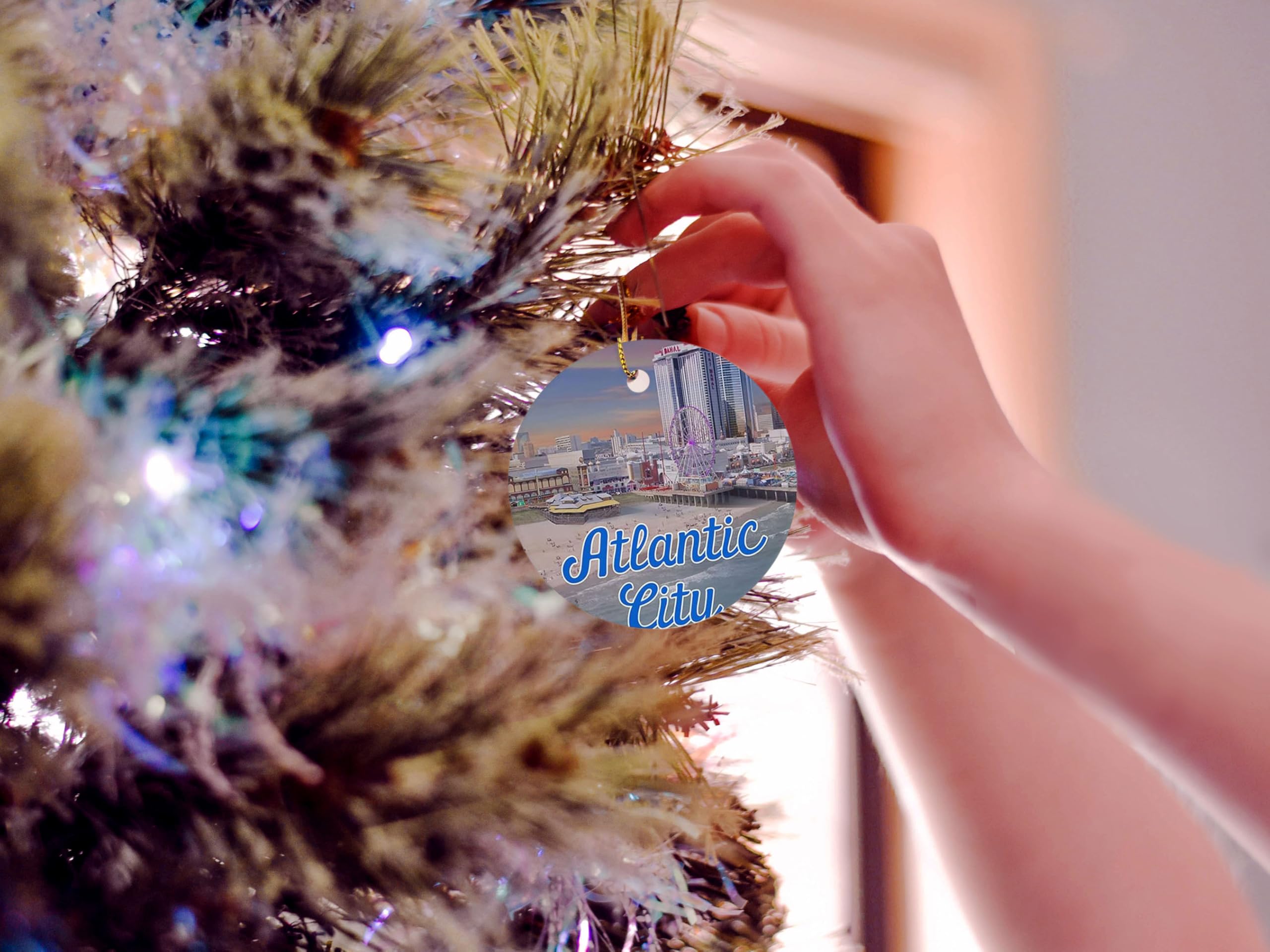 Atlantic City Ceramic Christmas Ornament - 3