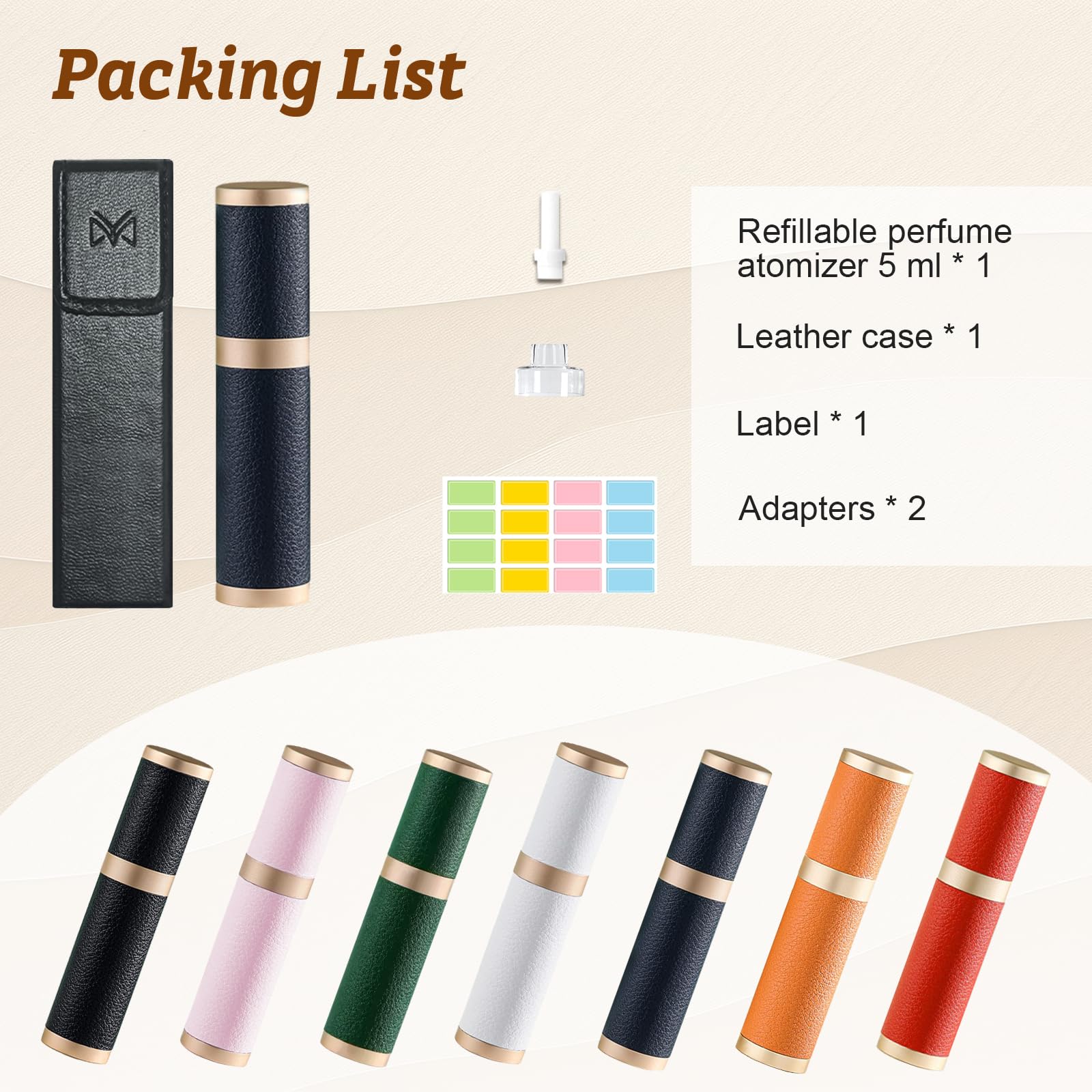 Refillable 5ml Perfume Atomizer Travel Bottle - Portable Empty Spray Bottle for Women & Men (Navy Blue) | Perfect for On-the-Go Fragrance Touch-Ups, Gym Bags & Travel Essentials