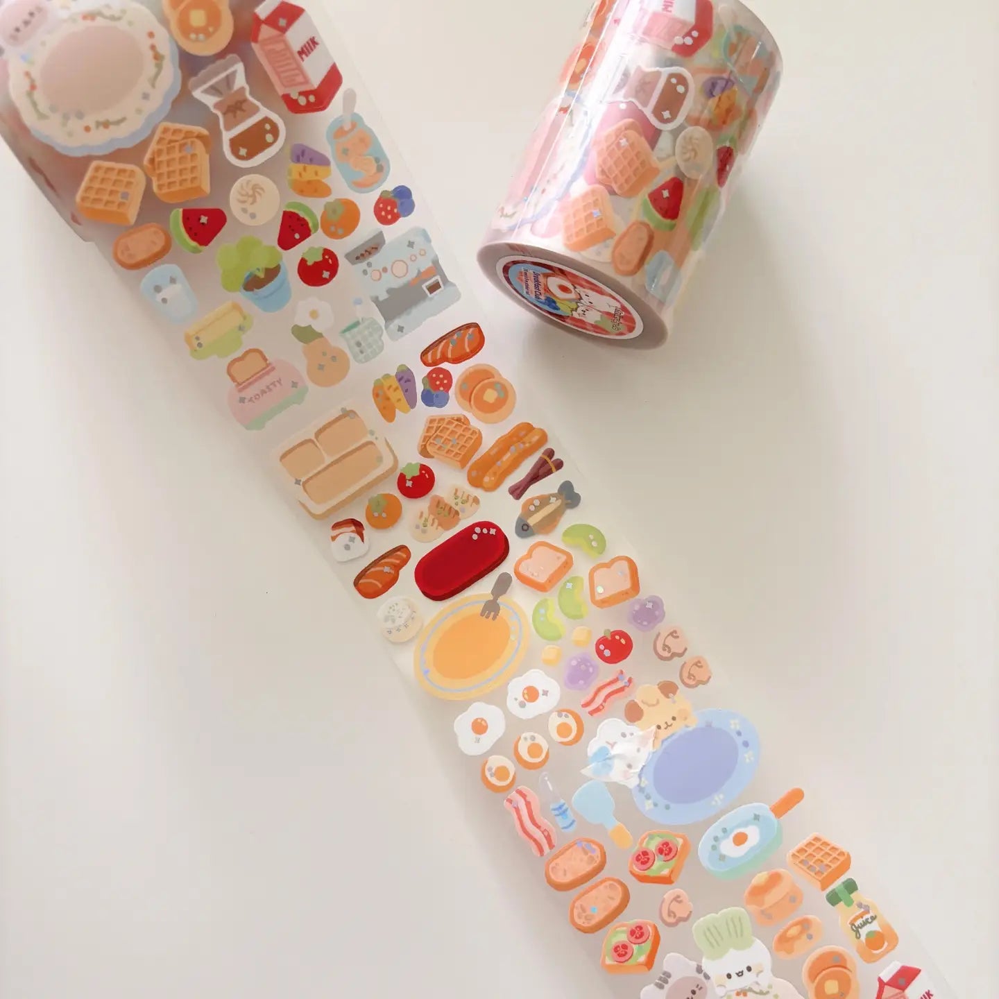 Breakfast Club Large Sticker Roll - 500+ Decorative Vinyl Stickers for Scrapbooking, Laptops, Water Bottles | Perfect for DIY Crafts, Journaling, and Room Decor