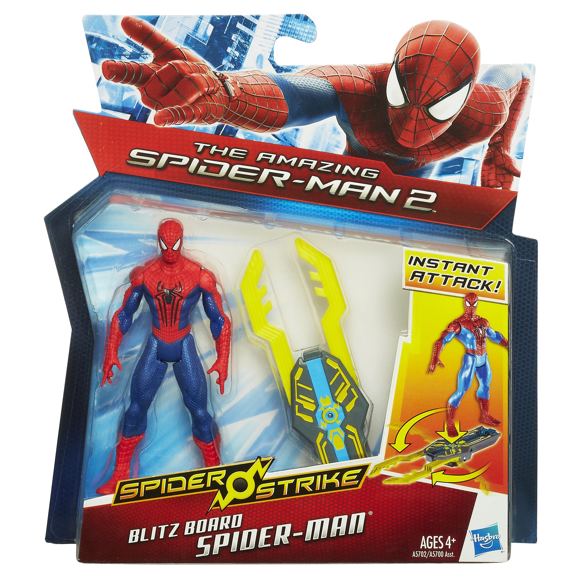 Marvel Amazing Spider-Man 2 Spider Strike Blitz Board Action Figure 3.75 Inches - Collectible Toy for Kids & Adults, Perfect for Display, Play & Marvel Superhero Collections