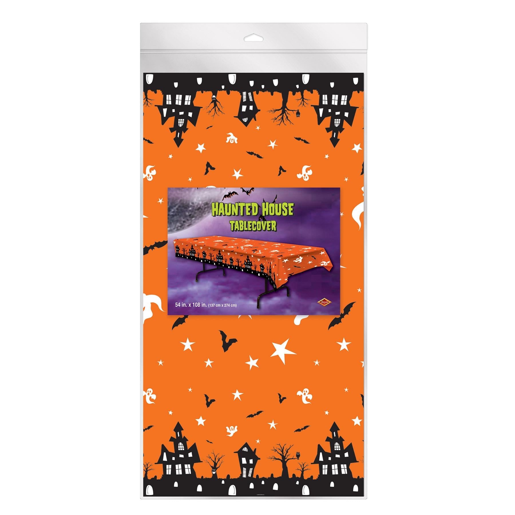 12 Pack Halloween Haunted House Table Cover - Spooky Party Decorations for Halloween, Haunted House Theme Parties & Scary Home Decor