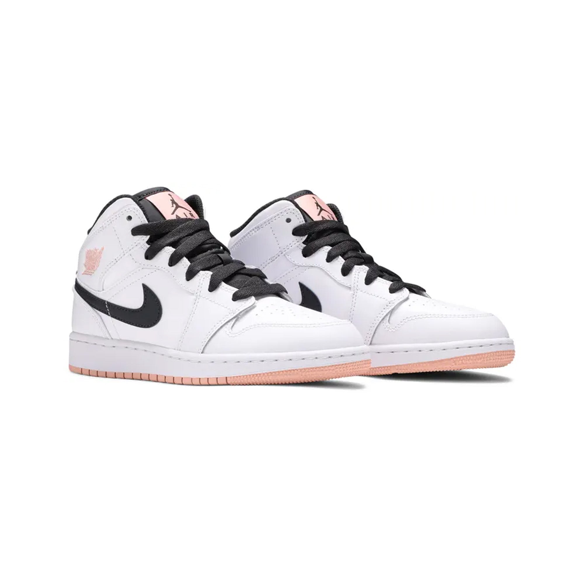 Air Jordan 1 Mid GS 'White Arctic Orange' - Kids Basketball Shoes for Boys & Girls - Comfortable Sneakers for School, Sports & Casual Wear