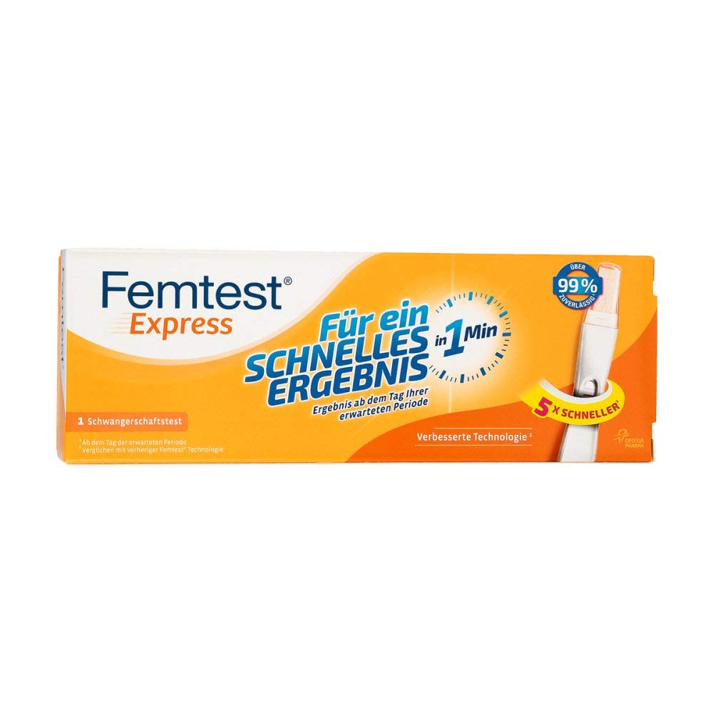 FEMTEST Express Pregnancy Test Kit - Early Detection, Fast & Accurate Results - 50g - Home Use, Doctor-Recommended for Women's Health