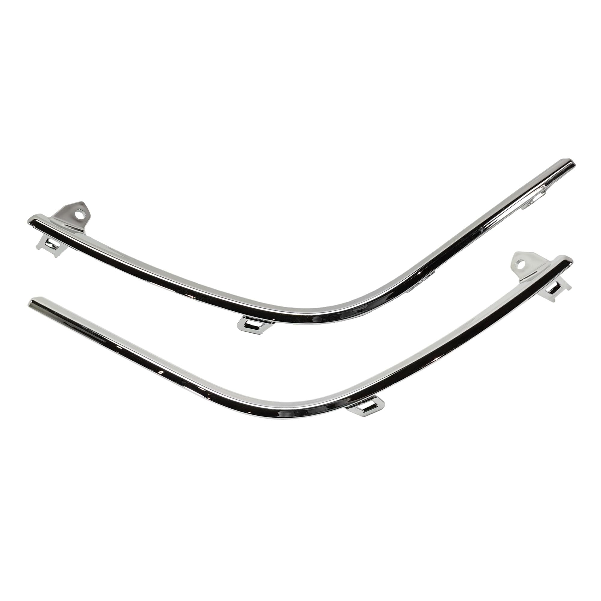 Go-Parts - Rear Bumper Molding Upper Cover Pair for 2017-2019 Toyota Highlander - Passenger & Driver Side Chrome Replacement (2018 Model) - Perfect for Car Restoration & Accident Repair