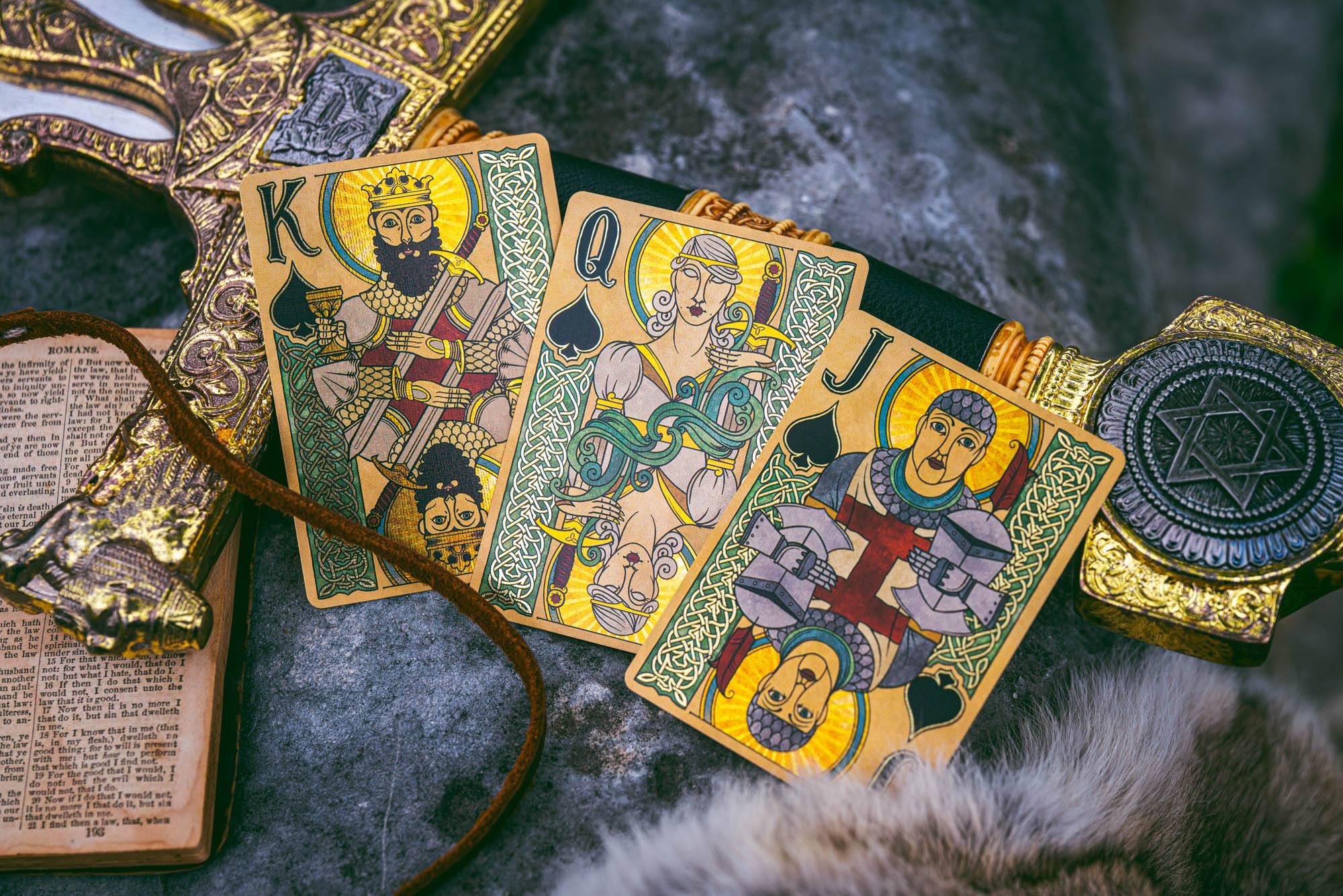 Arthurian Playing Cards - Holy Grail Edition | Premium Collectible Deck | Medieval Theme | Perfect for Magic Tricks, Poker Nights & Gift Giving