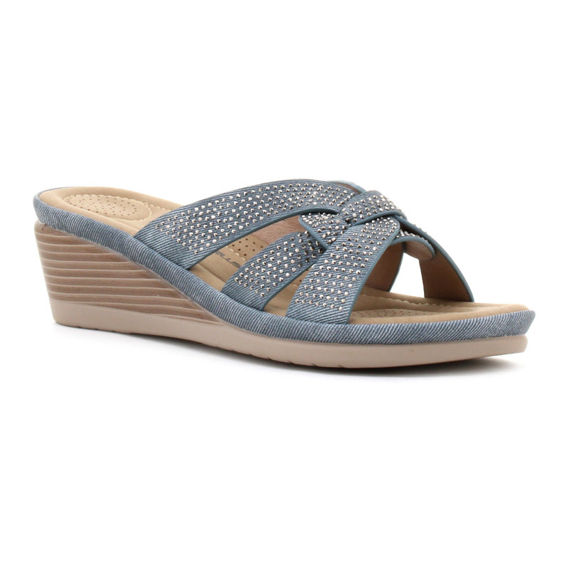 Women's Comfortable Magenta Wedge Sandals for Summer - Casual Beach Walking, Outdoor Parties & Vacation Outfits
