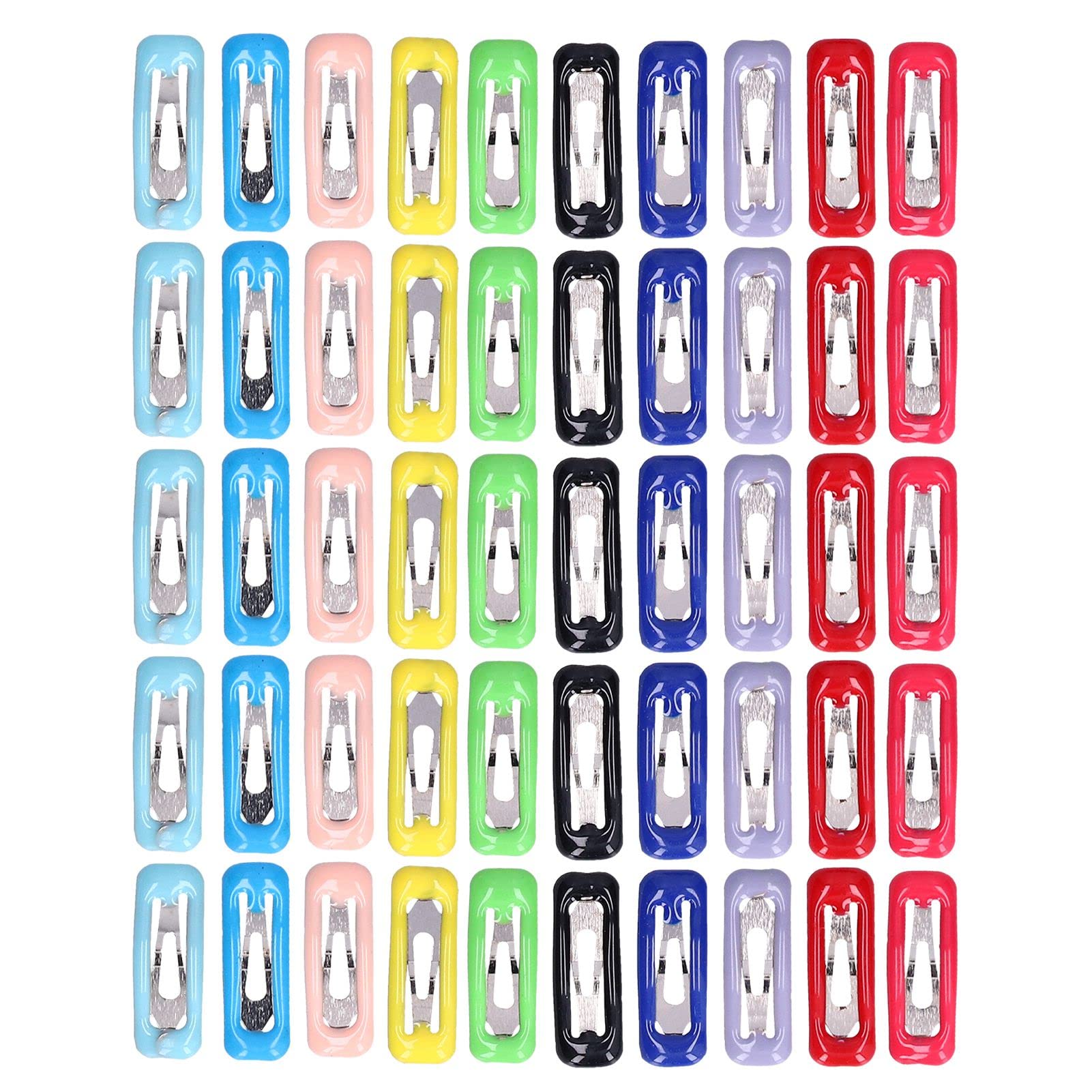 HEEPDD 50-Piece Pet Hair Clips Set - 10 Color Dog & Cat Hair Accessories (2cm/0.8in) for Grooming, Styling & Daily Use - Perfect for Puppies, Kittens & Small Pets