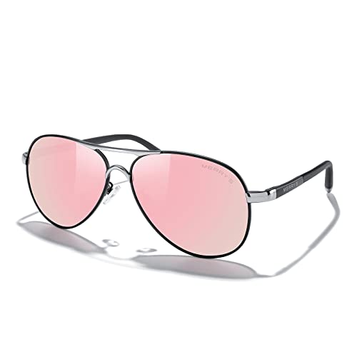 Black Frame/Silver Bridge/Pink Mirror Lens