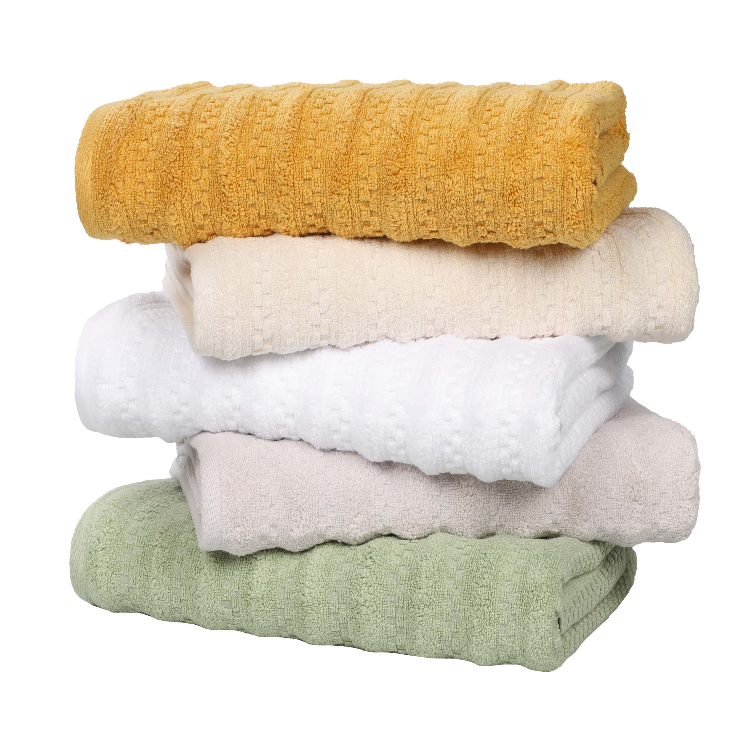 Zuma Zero Twist Cotton Medium Weight Soft Absorbent 6-Piece Bath Towel Set - Premium Luxury Towels for Spa, Bathroom & Beach Use