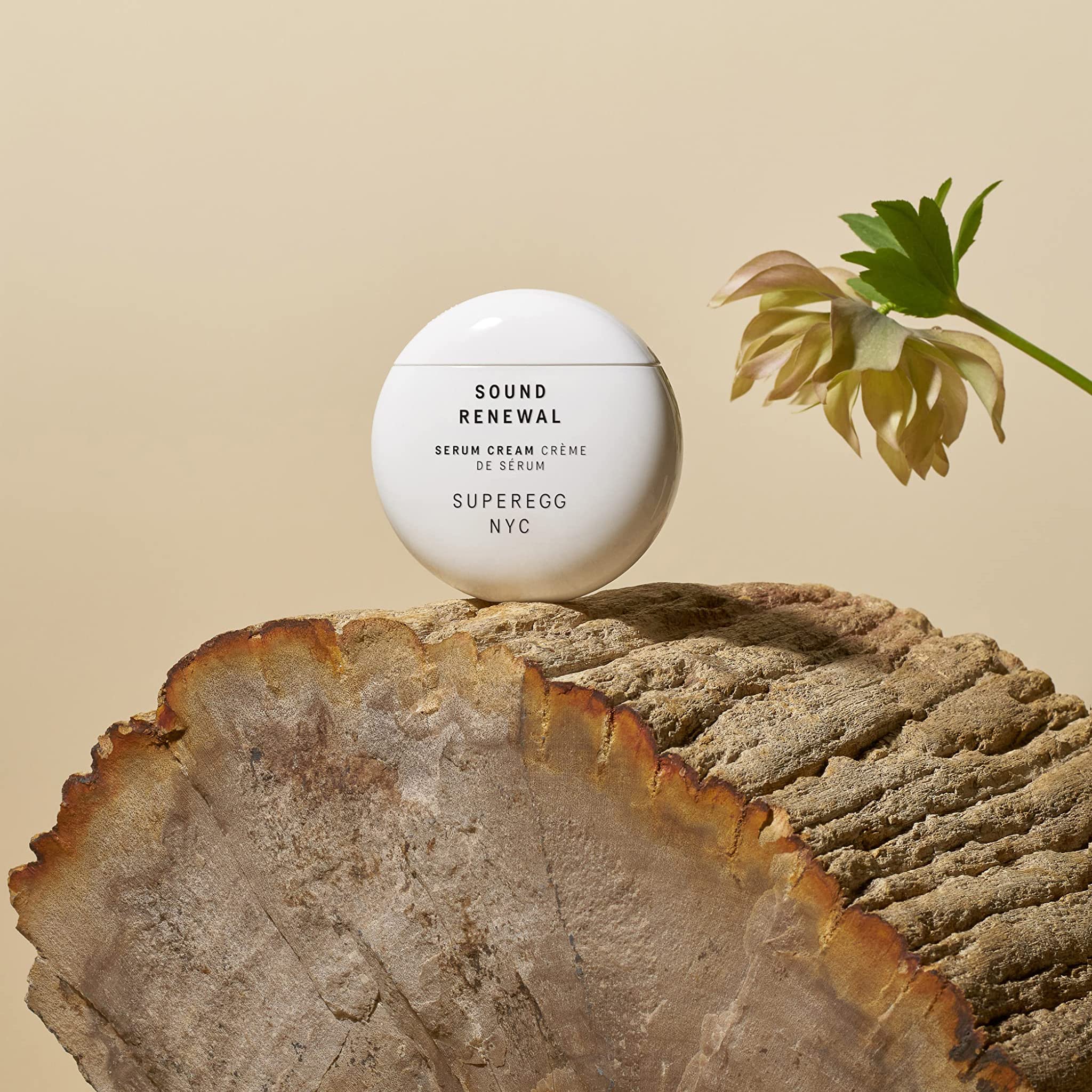 SUPEREGG Sound Renewal Serum Cream - Hydrating & Brightening Face Moisturizer with Panthenol & EGCG for Glowing Skin (60ml/2oz) | Perfect for Daily Skincare Routine & Nighttime Repair
