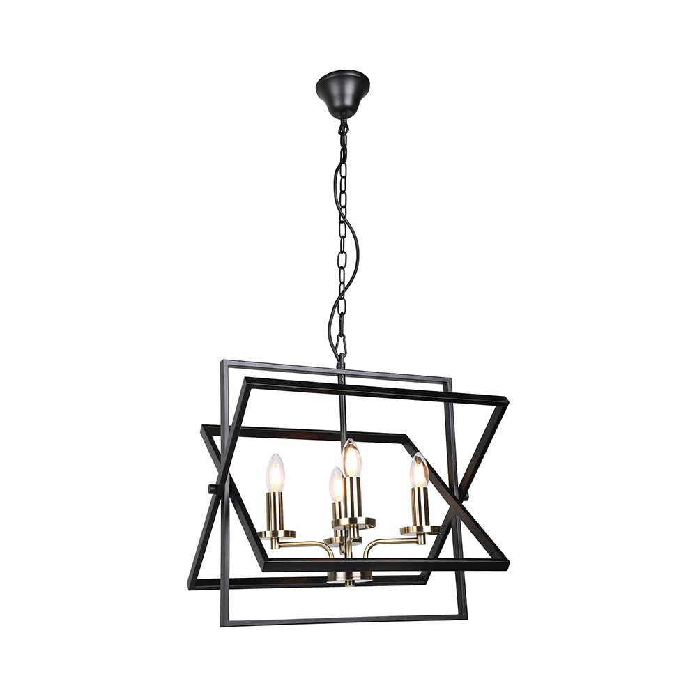 Fennier Industrial Chandelier Pendant Light - Vintage Edison Bulb Fixture for Farmhouse, Loft & Restaurant Decor | Dimmable Hanging Lighting for Dining Room, Kitchen Island & Entryway