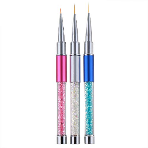Professional Nail Art Dotting Tool Set - 3pcs Detailing Pen & Gel Brush Kit for DIY Manicure, Nail Design, and Gel Polish Painting | Perfect for Home, Salon, and Nail Art Enthusiasts
