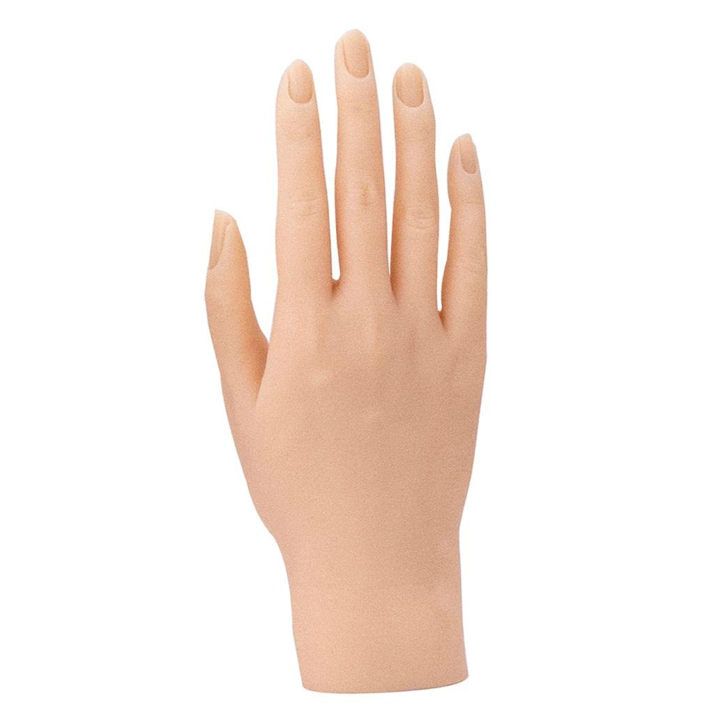 Professional GAH Nail Practice Hand for Acrylic Nails - Flexible & Adjustable Mannequin Hand with Realistic Finger Joints - Perfect for Nail Art Training, Salon Practice & DIY Nail Design at Home