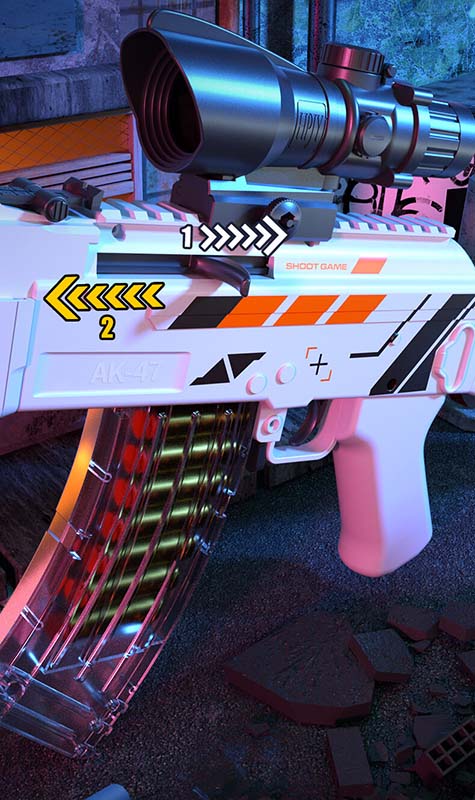 LC AKM Manual Magazine Fed Shell Ejecting Dart Blaster Toy - Realistic Foam Dart Shooting Game for Outdoor Battles & Nerf War Fun