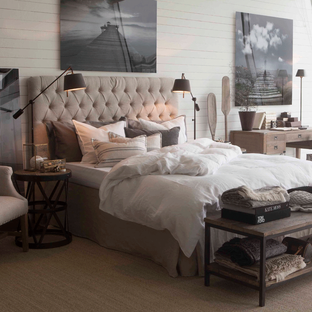 Artwood London Upholstered Headboard - Linen Sand Fabric - King & Super King Size - Perfect for Bedroom Decor & Luxury Bed Frames