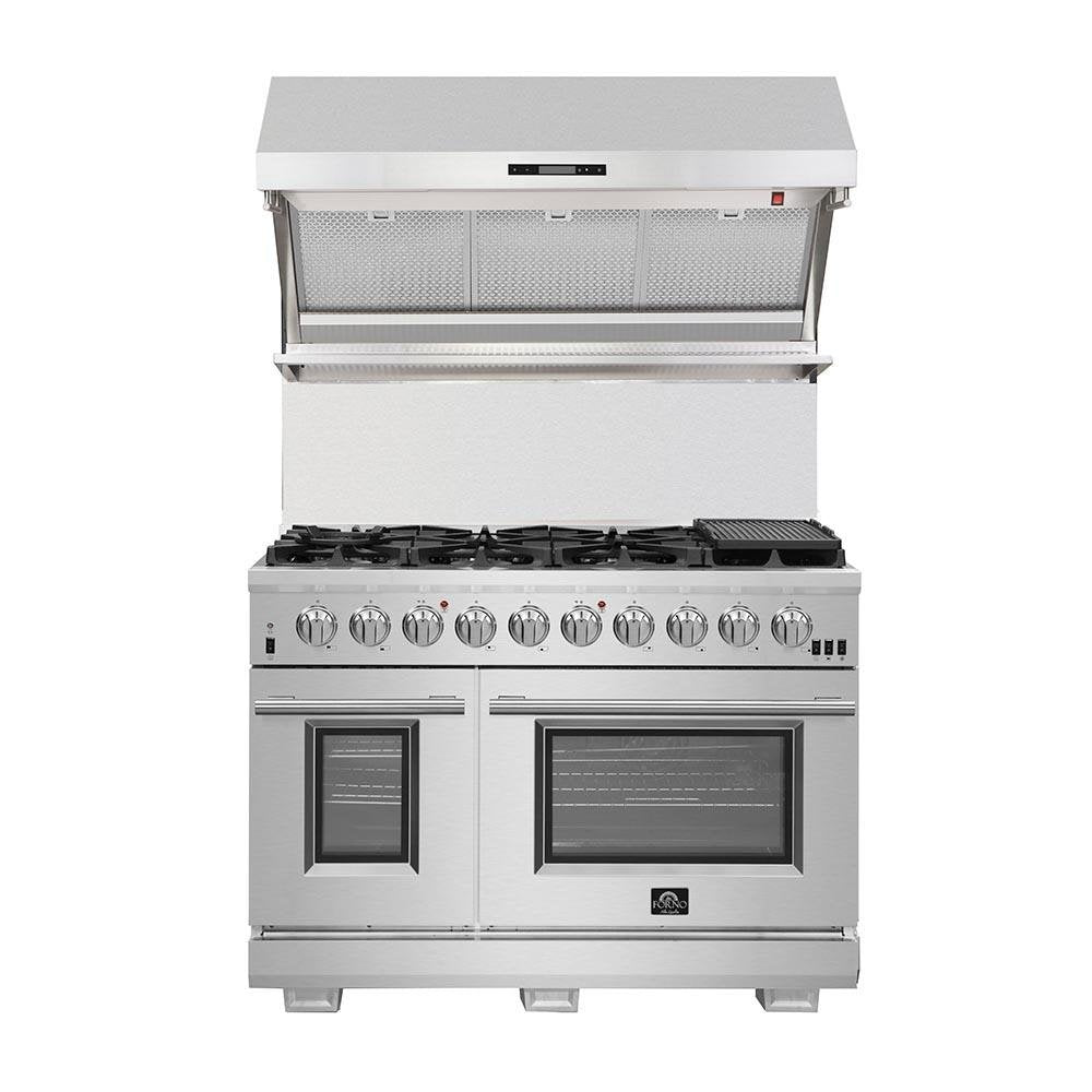 48-Inch Forno Capriasca Professional Gas Range - 8 Burners, 160,000 BTU, Stainless Steel (Model FFSGS6260 48) - Ideal for Commercial Kitchens & Large Family Cooking