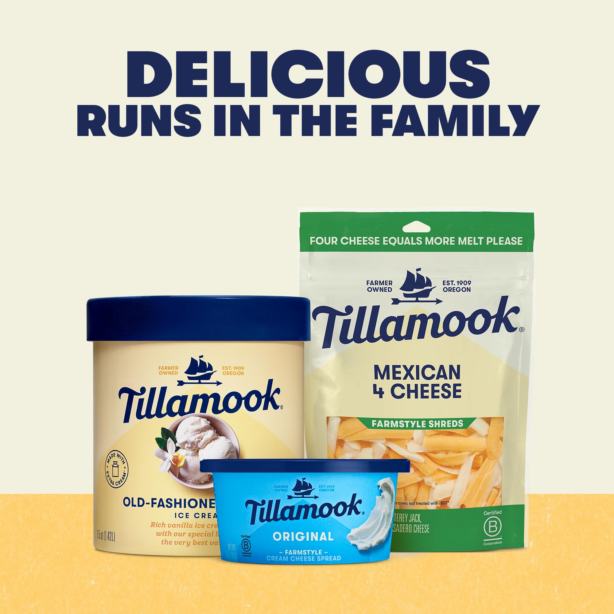 Tillamook Mexican 4 Cheese Blend Shredded Cheese - 8 oz Pack | Perfect for Tacos, Nachos & Quesadillas | Authentic Mexican Flavor | Gluten-Free