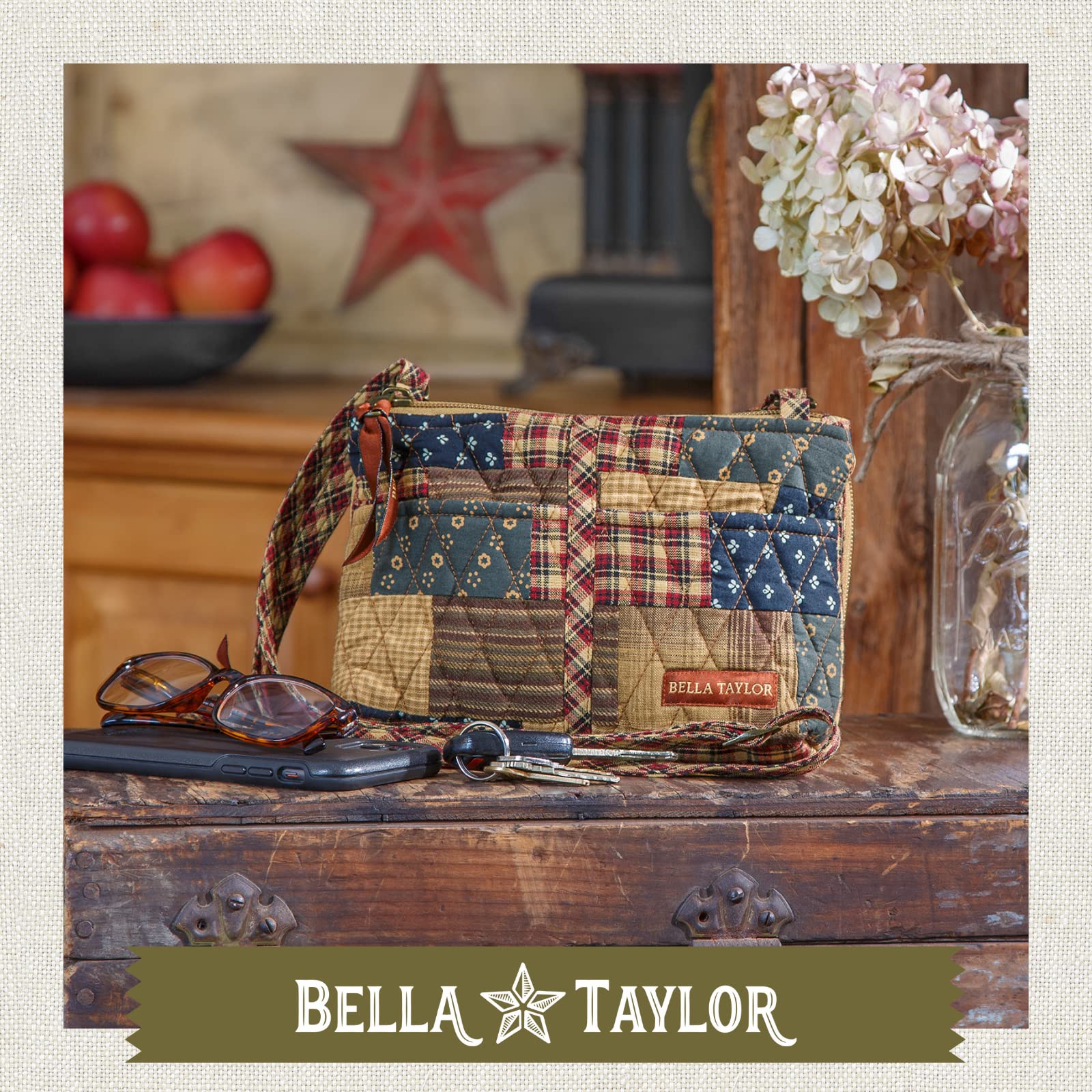 Bella Taylor Essentials Crossbody Purse with Built-In Wallet - Stylish & Functional Women's Handbag for Everyday Use, Travel, and Shopping
