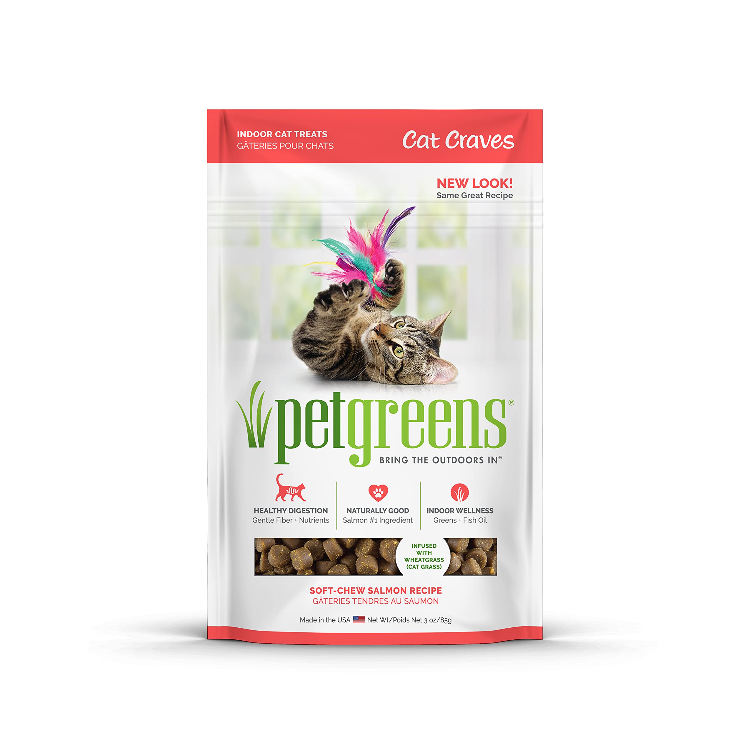 Premium Pet Greens Semi-Moist Cat Treats - Natural & Delicious Snacks for Cats - Perfect for Training, Rewards & Bonding with Your Feline Friend