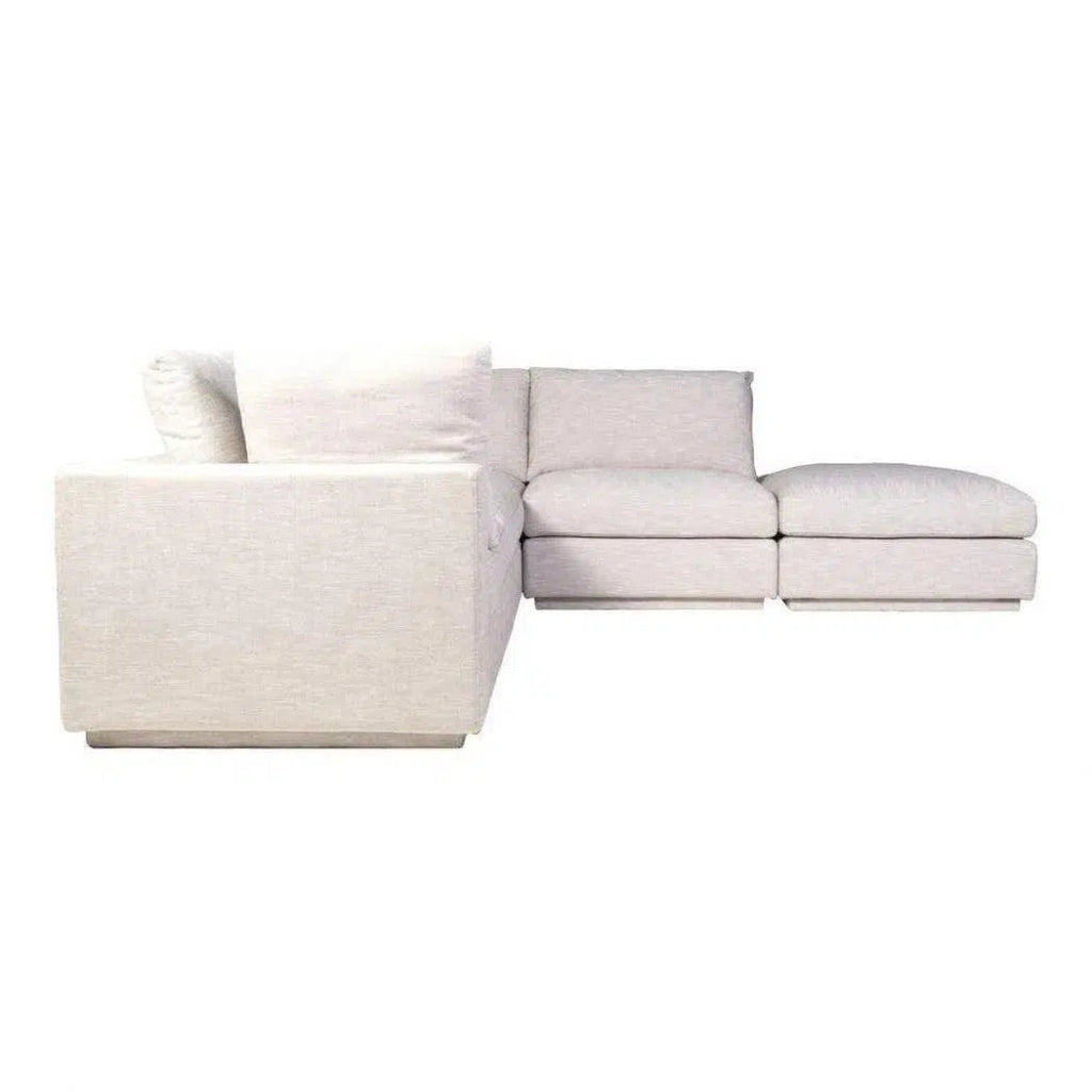 5-Piece Taupe Fabric Modular Sofa Set - Modern Sectional Couch for Living Room, Lounge & Family Room Comfort