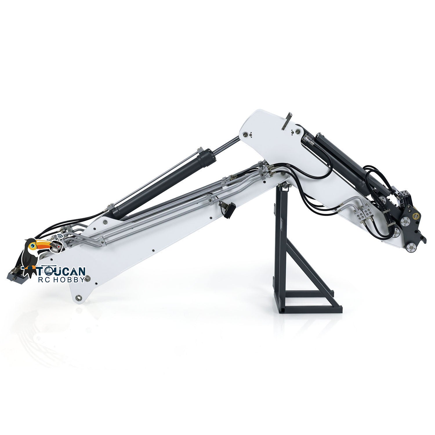 1/14 Scale K970 300 RC Hydraulic Excavator Toy - Radio Controlled Demolition Machine with Replaceable 2-Arm, RTR Painted Version - Perfect for Construction Enthusiasts & RC Hobbyists (Ideal for Backyard Digging, Sandbox Play & Model Construction Sites)