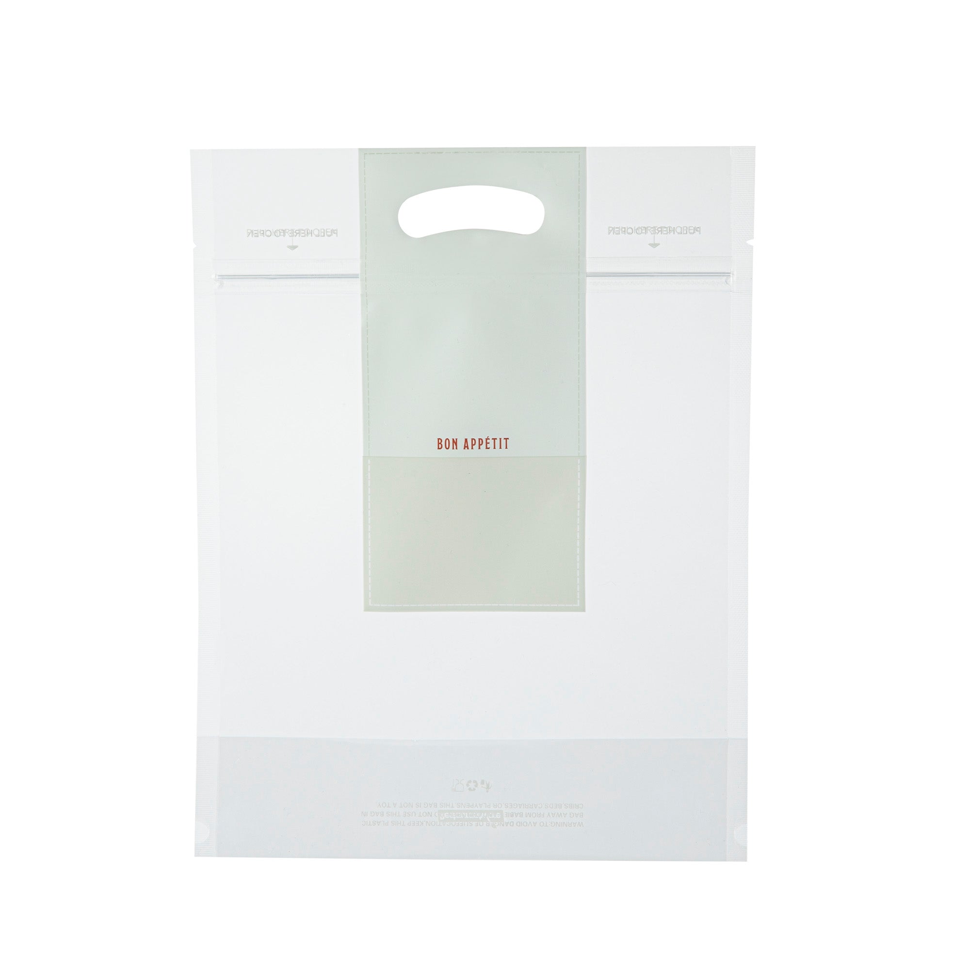 Clear Plastic Gusset Zipper Bags with Handles - 8.25