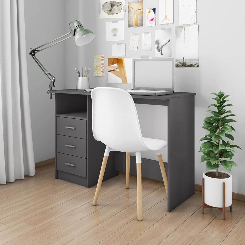 Ergonomic Computer Desk with Drawers - 43.3