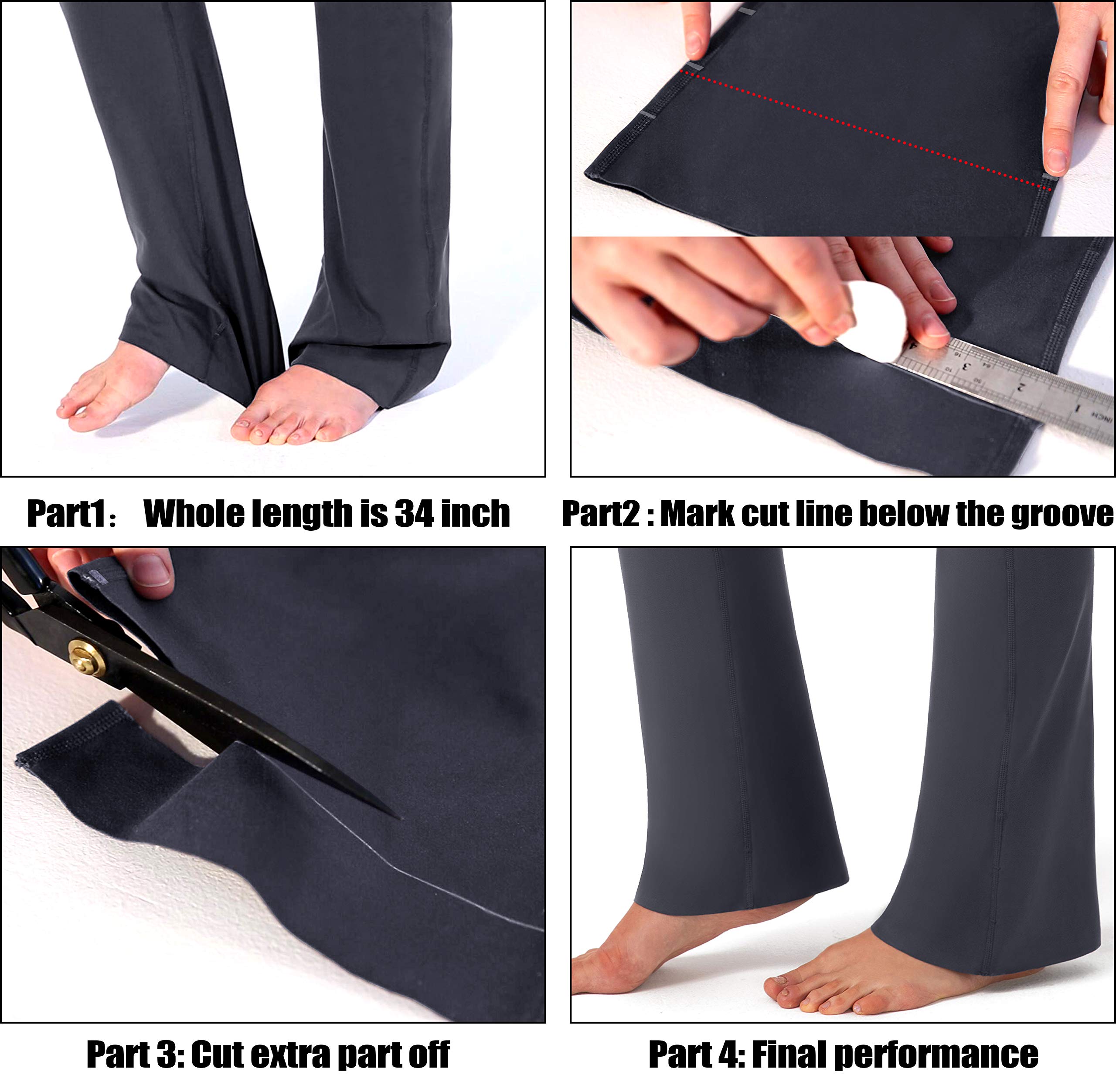 Gradual Women's High Waist Yoga Pants with 4 Pockets - Bootcut Work Dress Pants for Office, Yoga & Casual Wear