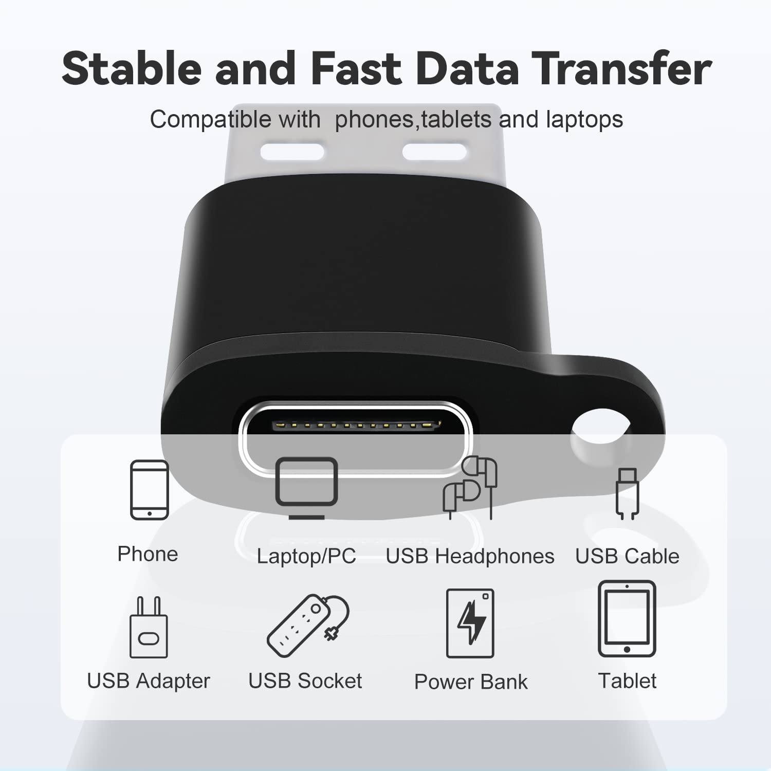USB C to USB 3.0 Adapter 4-Pack - USB C Female to USB Male Converter, USB C to Micro USB Adapter with Lanyard - Compatible with MacBook Pro, Samsung Galaxy, PC - Perfect for Travel, Office & Charging Multiple Devices