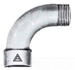 90 Degree Male and Female Elbow Fitting, Hazardous Location Rated, Malleable Iron, 2 Inch - Ideal for Industrial Piping, Plumbing, and Hazardous Area Installations