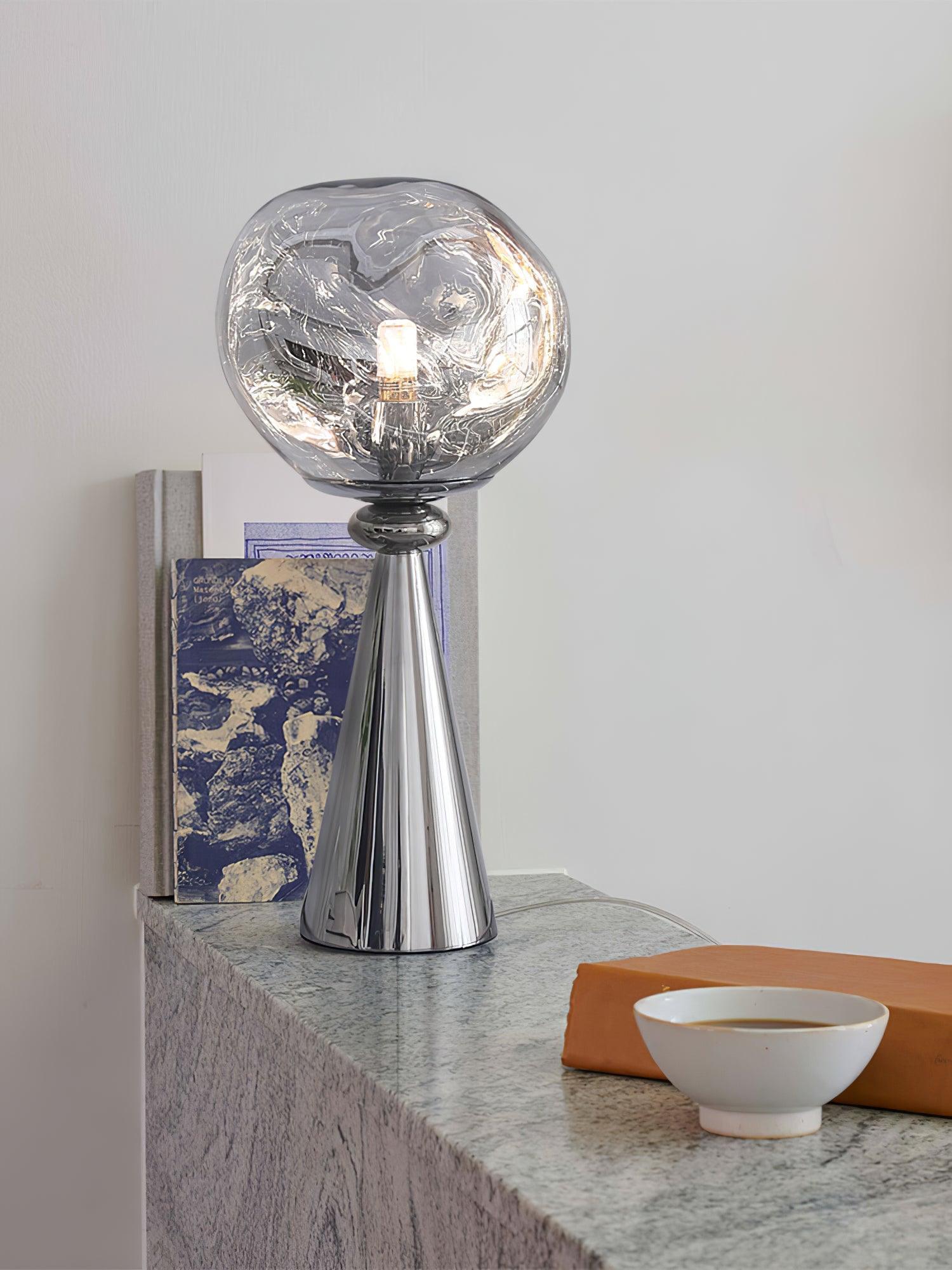 Lava Cone Table Lamp - Modern Volcanic Rock Design LED Night Light for Bedroom, Living Room & Office Decor - Perfect for Relaxation & Ambient Lighting