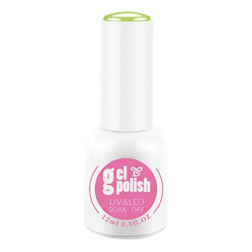 Avocado Green Nail Polish Glue - 12ml (0.5 fl oz) Summer Collection, Whitening & Long-Lasting Manicure for Phototherapy Nails | Perfect for Baby Nails & At-Home Gel Manicures | Salon-Quality DIY Nail Art for Summer Parties & Special Occasions